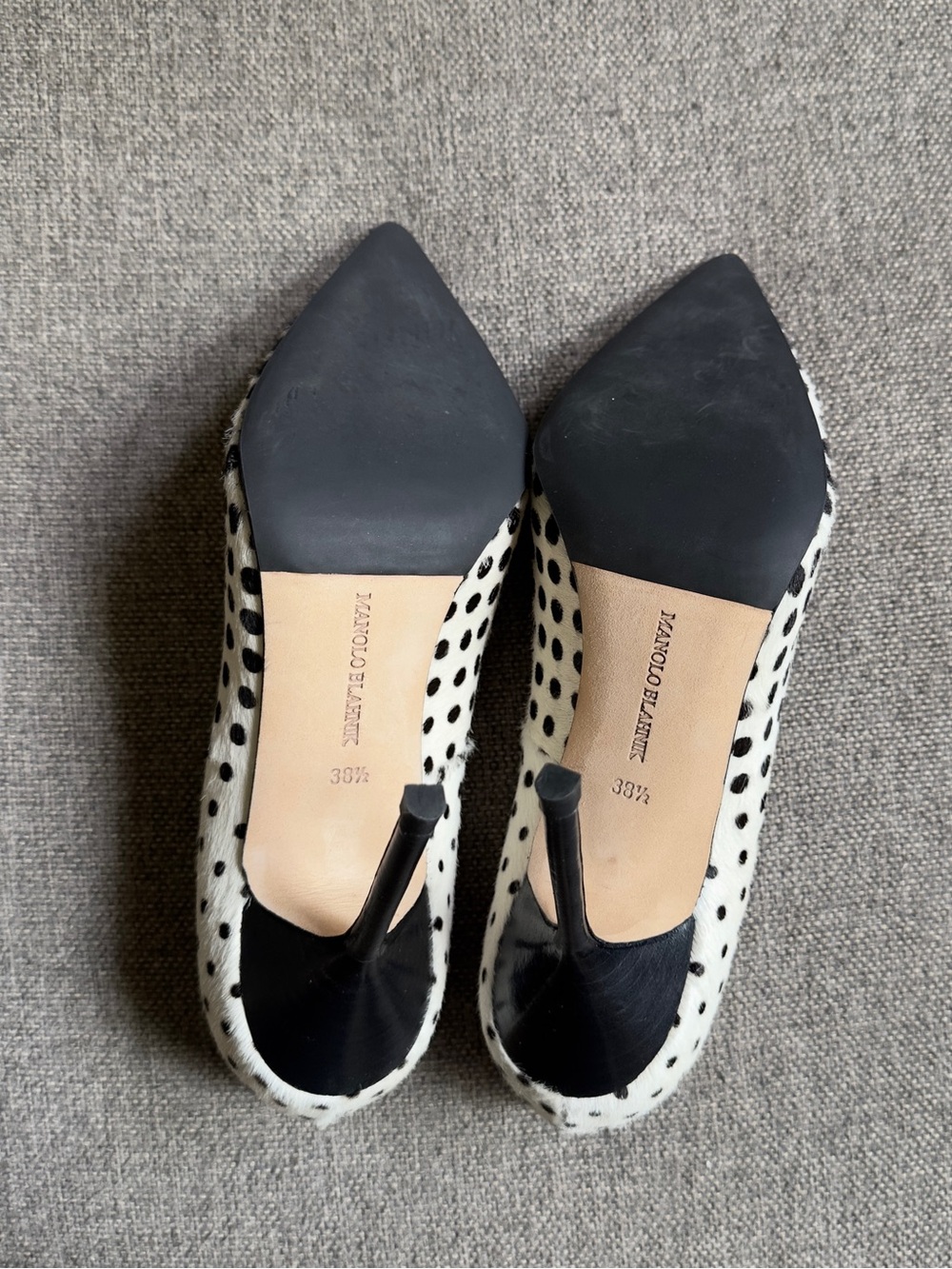 Manolo Blahnik polkadot pony hair heels - Picture 7 of 7